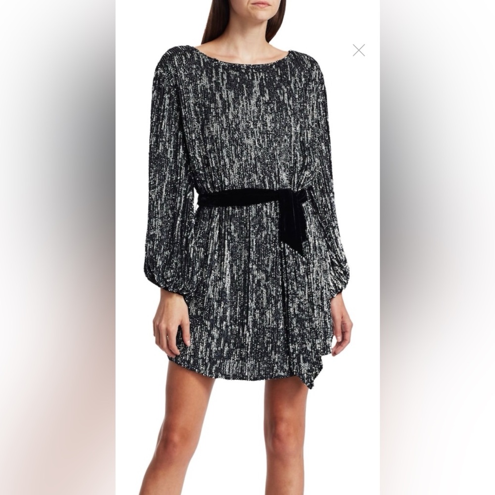Retrofete Dark Silver Sequined Grace Mini Dress. Like New Dress | Worn Once